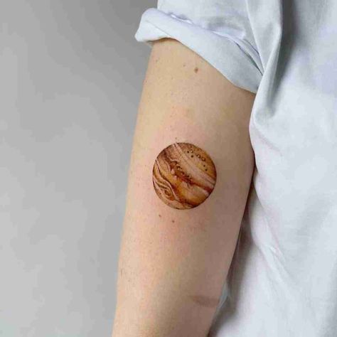 Jupiter Tattoo Guide: Understand Jupiter Tattoo Designs and Meanings - Astro Tattoos Mars Tattoo Planet, Jupiter Astrology, Jupiter Tattoo, Jupiter Symbol, Planets In Astrology, Venus Tattoo, Jupiter Sign, Tree Tattoo Men, Tattoo Guide