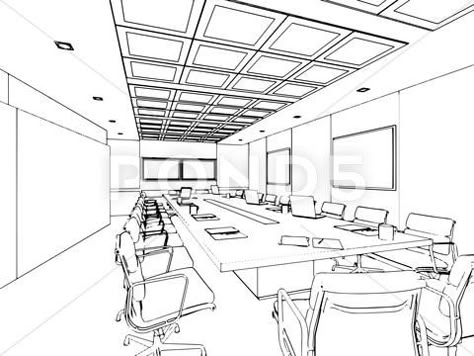 Office Room Sketch, Office Interior Design Drawing, Office Sketch Drawings, Office Interior Drawing, Office Drawing Sketch, Office Perspective Drawing, Interior Illustration Sketches, Boho Living Room Coffee Tables, Office Sketch