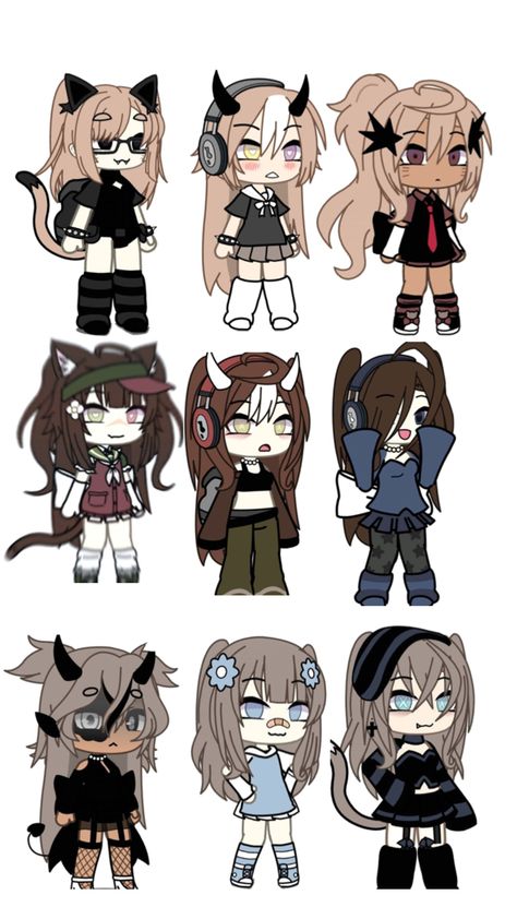 Gacha Gacha Life Sleep Outfits, Gacha Base Poses Cute, Cute Iphone Wallpaper Tumblr, Cute Eyes Drawing, Free T Shirt Design, Characters Inspiration Drawing, Club Hairstyles, Club Outfit Ideas, Cute Eyes