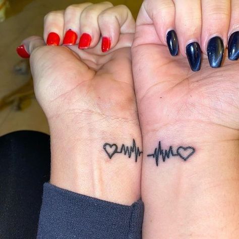 Mum And Daughter Tattoo, Mother And Daughter Tattoos, Mommy Daughter Tattoos, Tattoos On Wrist, Maching Tattoos, Mom And Daughter Tattoos, Mother Son Tattoos, Mother Daughter Tattoo, Cute Matching Tattoos