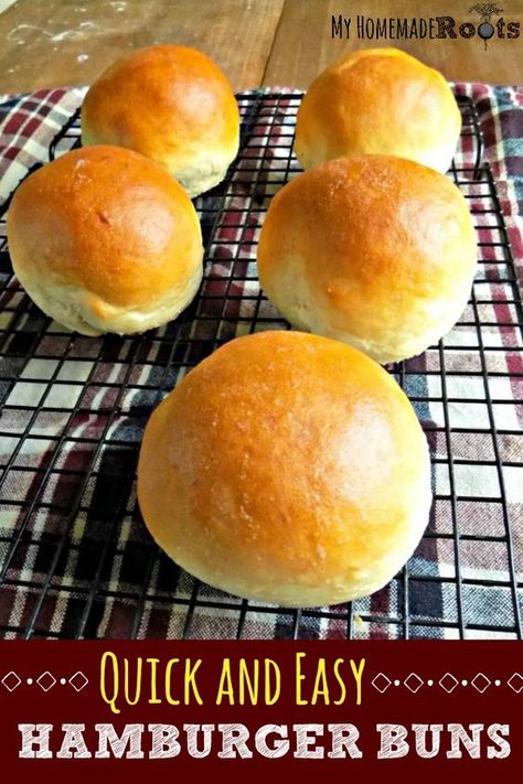 Buns Recipe Easy, Homemade Burger Buns, Burger Buns Recipe, Hamburger Bun Recipe, Homemade Hamburger Buns, Homemade Buns, Easy Hamburger, Homemade Hamburger, Homemade Breads