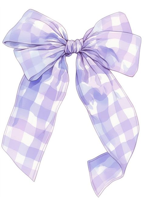 Purple checkered ribbon bow | free image by rawpixel.com / Aew Purple Girly Things, Purple Png, Ribbon Graphic, Purple Bow, Bow Clipart, Purple Bows, Round Logo, Crochet Business, Purple Ribbon