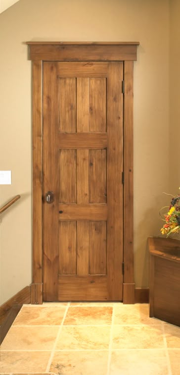 rustic door frame molding Rustic Door Trim, Door Trim Ideas Interior, Rustic Door Hardware, Exterior Door Frame, Trim And Doors, Rustic Doors Interior, Rustic Wood Doors, Door Frame Molding, Doors And Trim