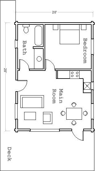 Double garage conversion plan Double Garage Conversion, Garage Granny Flat, Garage Conversion Granny Flat, 2 Car Garage Apartment, Granny Flat Plans, Garage Conversion Ideas, Granny Annexe, 1 Bedroom House Plans, Garage Apartment Plan