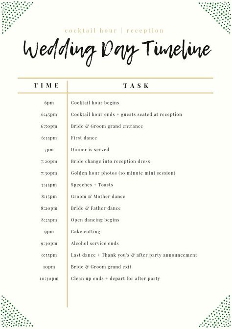 Wedding Day Schedule Timeline, Wedding Reception Schedule, Wedding Reception Program, Reception Timeline, Wedding Reception Timeline, Wedding Budget Planner, Wedding Day Schedule, Wedding Schedule, Wedding Itinerary