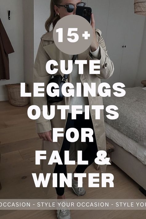 See the latest fall and winter fashion trends with these 15+ cute and casual leggings outfit ideas for women. Whether you're styling Ugg boots or seeking the perfect black leggings outfit for fall, we've got you covered. Embrace the warmth of cute and comfy yoga pants outfits that are both trendy and cozy! Cute Yoga Pants Outfits Winter, Latest Winter Wear For Women, Legging Chic Outfit, Stretch Pants Outfits Leggings, Legging And Skirt Outfit, Leggings Casual Outfit Winter, Latest Outfits For Women Casual, Leggings And Sneakers Outfit Winter, Style With Black Leggings