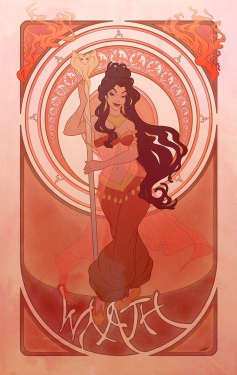 Princess Jasmine is Wrath [Princesses as the 7 Deadly Sins] Art Nouveau Disney, Fan Art Disney, Disney Amor, 7 Sins, Karakter Disney, Deviant Art, Art Disney, Disney Aladdin, Disney Princess Art