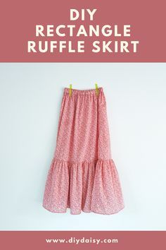 Skirt From Rectangle, Easy Elastic Waist Skirt Pattern, Sew A Maxi Skirt, Make A Dress Into A Skirt, How To Make A Skirt From A Dress, Rectangle Skirt Pattern, How To Sew A Gathered Skirt, Scarf To Skirt Diy, Diy Skirt From Dress