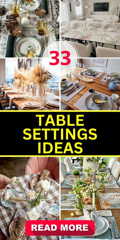 Add a vintage wooden sled or rustic lanterns as additional decor Creative Table Setting Ideas, Family Dinner Table Setting Ideas, Pretty Place Settings, Dinner Table Setting Ideas Home, Simple Table Decorations Dinner, Table Settings With Placemats, Asian Dinner Table Setting, Round Table Scapes Everyday, Decorate Dinner Table Ideas