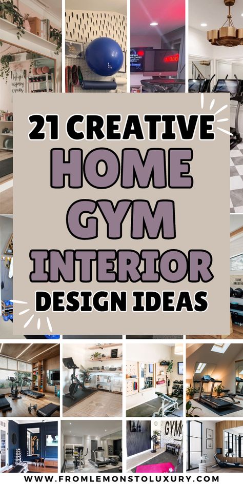 21+ Best Home Gym Design Interior Ideas That Will Motivate You For Success Home Gym Bathroom Ideas, Workout Room Art Wall Decor, Modern Home Gym Design Luxury, Weight Rooms At Home, Workout Decor Room, How To Decorate A Home Gym, Home Gym Mood Board, Home Gym Women Decor, Exercise Room Wall Decor