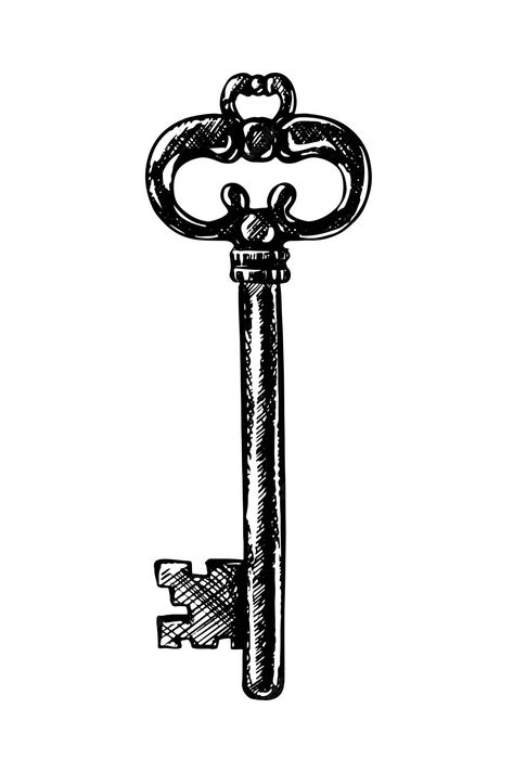 Antique Key Tattoos, Key Tattoo Designs, Old Fashioned Key, Key Drawings, Music Notes Tattoo, Key Tattoos, Key Tattoo, Gcse Art Sketchbook, Note Tattoo