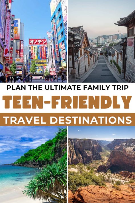 Plan the perfect family getaway with these top international and U.S. destinations for families with teens. From adventure-packed trips to relaxing beach escapes, there’s something for everyone in the family to enjoy. --- Family Friendly Travel Destinations |  Family Trips | Family Travel Destinations | Family Holiday Destination | Family Destination Vacation |  Top Family Vacations | Teen Vacation Ideas | Best Family Vacations With Teens | Teen Vacation Great Family Vacation Destinations, Family Trip Ideas Destinations, West Coast Family Vacation, Family Trips Vision Board, Senior Trips With Family, Cheapest Family Vacations, 2025 Vacation Ideas, Bucket Travel List, Summer Trips With Kids