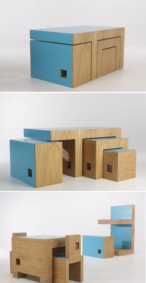 Multifunctional Living, Modular Furniture Design, Module Design, Driftwood Furniture, Modular Table, Minimalist Furniture, Smart Furniture, Creative Furniture, Fitted Furniture