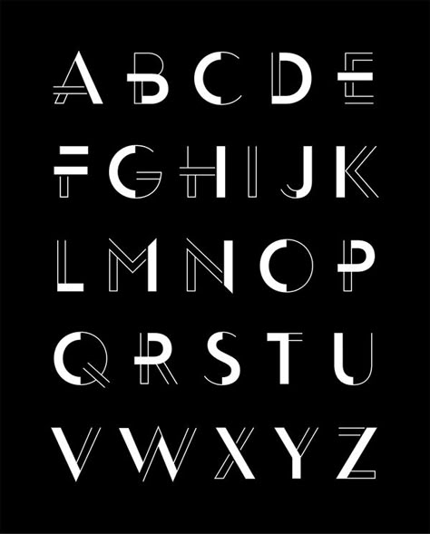 Letras Cool, Art Deco Typography, Typographie Logo, Alfabet Font, Inspiration Typographie, Alfabet Letters, 타이포그래피 포스터 디자인, Display Typeface, Typography Alphabet