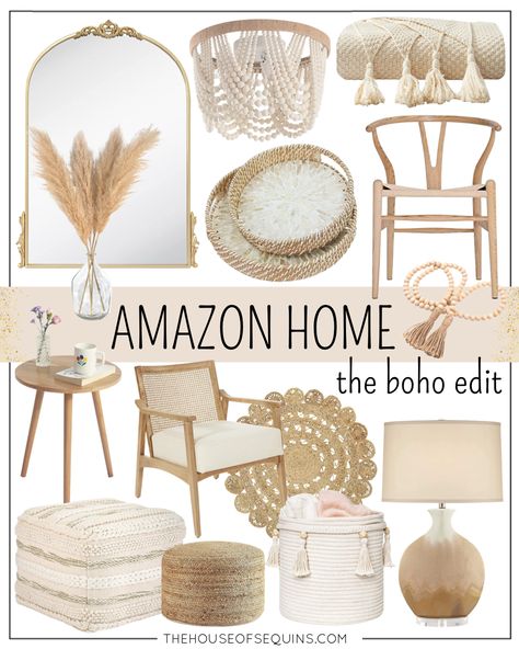 Best of Boho Decor from Amazon Home - The House of Sequins Stile Boho Chic, Amazon Decor, Boho Furniture, Boho Living Room Decor, Boho Room Decor, Amazon Home Decor, Boho Room, Styl Boho, Boho Chic Decor