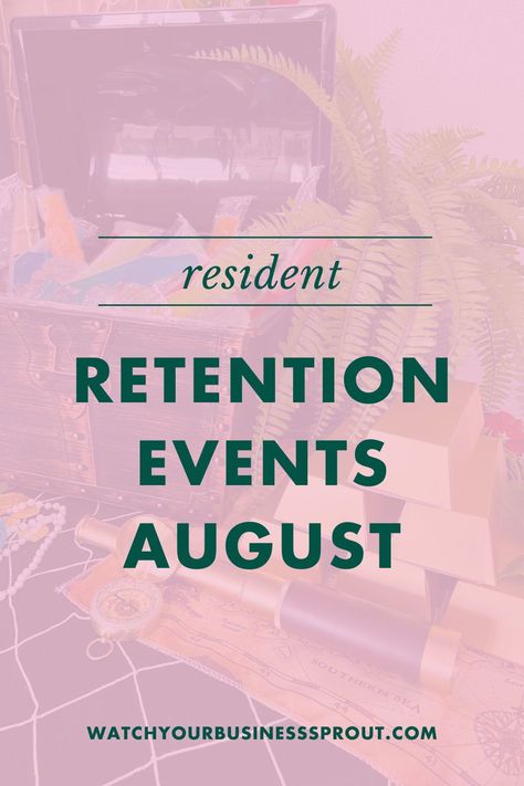 These resident retention events for August will help you reach your apartment leasing goals. Listen to our podcast on leasing office ideas for resident retention and more here. January Resident Events, Resident Event Ideas Apartments, Leasing Office Ideas, Resident Event Ideas, Resident Events Ideas Apartments, Resident Retention, Resident Events, Sprouts Market, Apartment Marketing