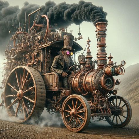 https://aibildertutorial.wordpress.com/ Steampunk Machines, Steampunk Vehicle, Steampunk Artwork, Steampunk Stuff, Steampunk Fantasy, Steampunk Ideas, Steampunk Tendencies, Steampunk Art, Fantasy Art Landscapes