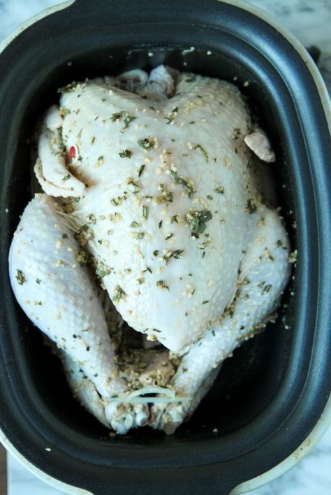 Slow Cooker Thanksgiving Turkey - MomAdvice Turkey In Crockpot Whole, Whole Turkey In Crockpot, Crockpot Whole Turkey, Turkey In Slow Cooker, Turkey In Crockpot, Turkey Recipes Crockpot, Slow Cooked Turkey, Turkey Slow Cooker, Slow Cooker Whole Turkey