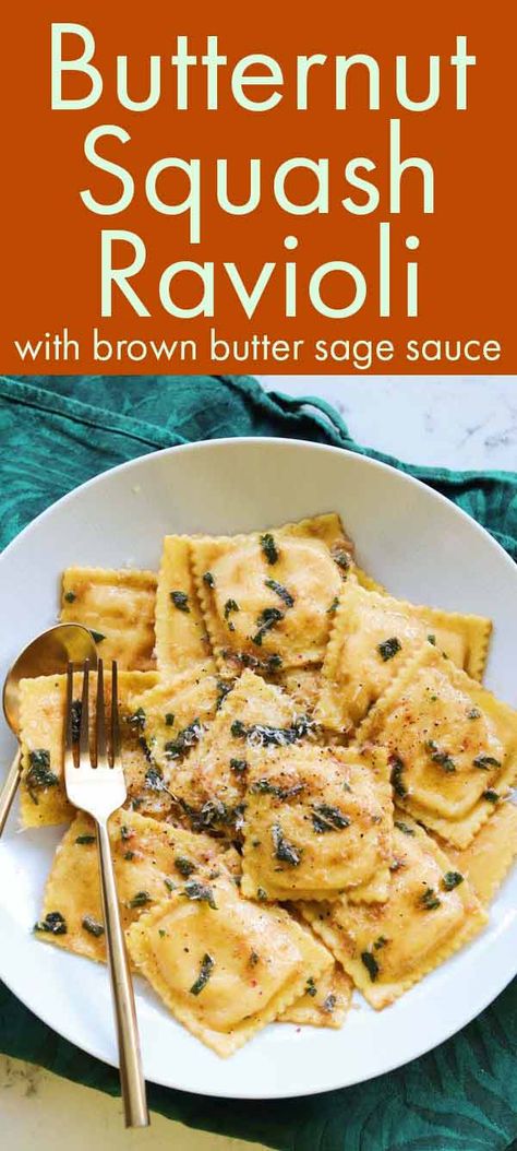 Trader Joe's Butternut Squash Ravioli - Grilled Cheese Social Trader Joes Butternut Squash, Sauces For Butternut Squash Ravioli, Squash Ravioli Sauce, Butternut Squash Ravioli Sauce, Ravioli Sauce Recipe, Butter Sage Sauce, Brown Butter Sage Sauce, Brown Butter Sage, Ravioli Sauce