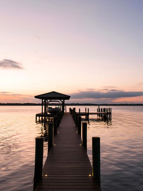 Hgtv Dream Homes, Lake Dock, Dock Lighting, Merritt Island, Hgtv Dream Home, Boat Lift, Dream Beach, Boat Dock, Lake Life