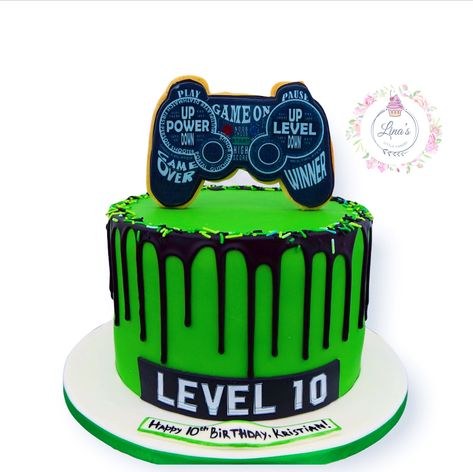 Level Up Cake Ideas, Level 10 Cake Ideas, Level 10 Birthday Cake, Level 10 Unlocked Birthday Cake, Game On Cakes For Boys, Gamer Bday Cake, Level Up Cakes For Boys, Gaming Birthday Cakes For Boys, Game On Birthday Cake