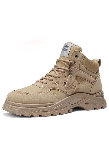 I found this amazing Men Sport Comfy Suede Fabric Stitching Canvas Warm Wearable Tooling Boots with US$45.99,and 14 days return or refund guarantee protect to us. --Newchic Mens Fall Outfits, Men Boot, Boots Thick, High Top Boots, Fall Outfits Men, Leggings Hoodie, Mens High Tops, Retro Shoes, Martin Boots