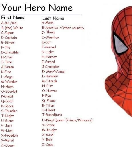 Birthday Scenario, Superhero Names, What's Your Name, Name Game, Super Hero Party, Name Games, Funny Names, Name Generator, What Is Your Name