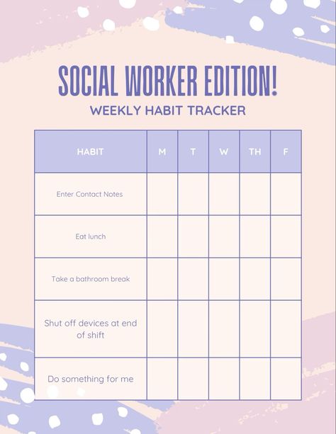 : 6 evidence-based strategies for creating a more balanced, fulfilling Fun Habit Tracker, Free Printable Habit Tracker, Habit Tracker Ideas, School Social Workers, Printable Habit Tracker, School Social Worker, Burnout Recovery, Tracker Ideas, Week Challenge