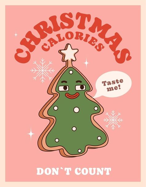 Christmas Posters Design, Christmas Poster Aesthetic, Christmas Cake Illustration, Chrismast Poster, Retro Christmas Art, 70s Christmas Aesthetic, Christmas Poster Design Ideas, New Year Posters, Christmas Design Ideas