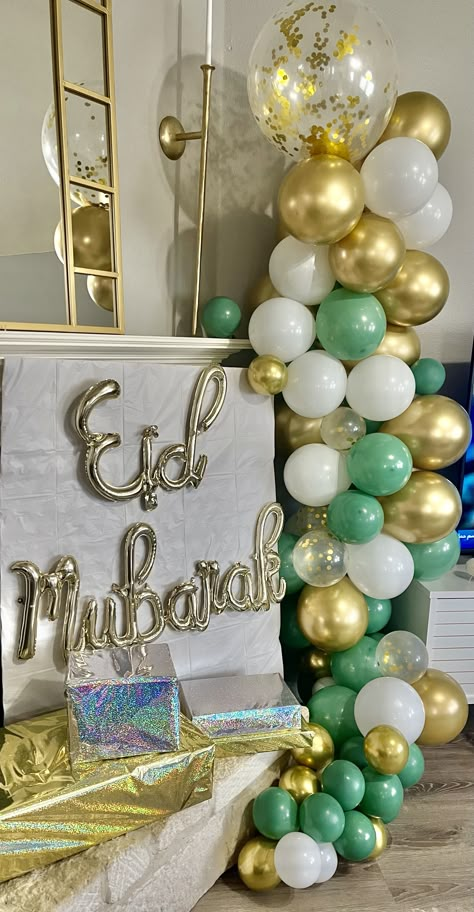 Eid Ul Fitr Decorations, Diy Eid Decorations, Eid Balloons, Eid Moubarak, Eid Ideas, Eid Mubarak Decoration, Eid Mubarak Gift, Eid Decorations, Eid Decor