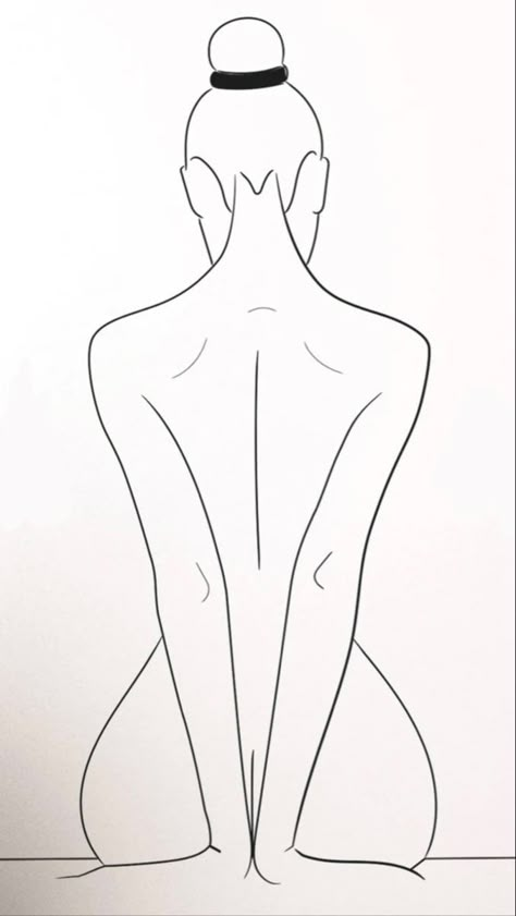 Women’s Silhouette Drawing, Women Silloute Drawing, How To Draw A Silhouette Of A Woman, Women Tattoo Outline, Feminine Body Outline Tattoo, Lady Outline Tattoo, Nude Lady Tattoo Design, Siloette Ideas Tattoo, Women Body Outline Tattoo