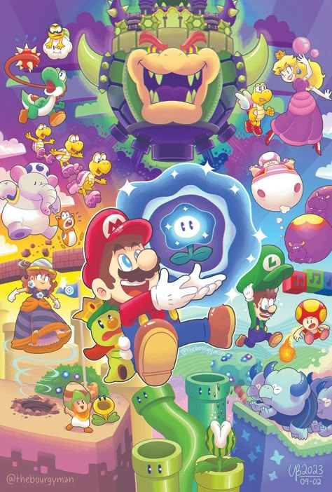 WONDERFUL ✨ Mario Comics, Retro Games Wallpaper, Mario And Friends, Mario E Luigi, Mario Fan Art, Nintendo Super Smash Bros, Super Mario And Luigi, Nintendo Fan Art, Mushroom Kingdom