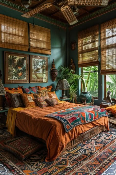 29 Luxurious Boho Bedroom Ideas for an Effortlessly Chic Retreat 6 Thai Bedroom Design, Persian Style Bedroom, Encanto Inspired Bedroom, Thai Apartment, Eclectic Interior Design Bedroom, Colorful Bohemian Bedroom Decor, Thai Bedroom, Colorful Bohemian Bedroom, Bedroom For Teenage Girl