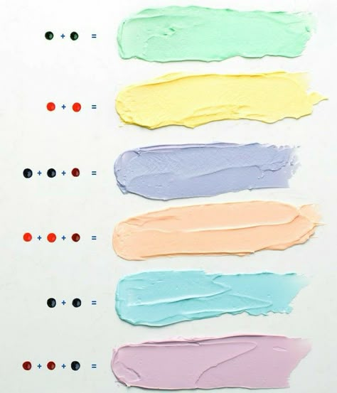 How To Make Pastel Colors With Paint, Painting Ideas 2023, Color Mixing Chart Acrylic, Mixing Paint Colors, Color Mixing Chart, Art Painting Tools, Colour Mixing, Acrylic Painting Ideas, Canvas Painting Designs