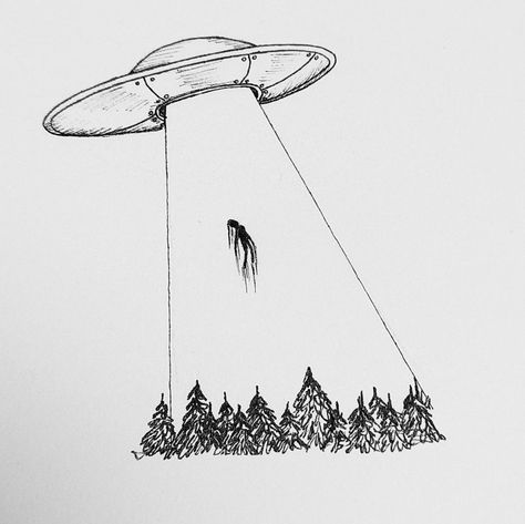 Ufo Tattoo Simple, Alien Ufo Tattoo, Ufo Doodle, Alien Sketch, Ufo Drawing, Western Drawings, Spaceship Drawing, Ufo Tattoo, Character Tattoos