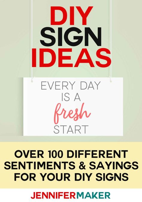 DIY SIgn Ideas, Sentiments & Sayings #diysign #signs #homedecor Word Signs Decor Sayings, Diy Signs For The Home Quotes, Cute Wood Signs, Diy Sign Ideas, Jennifer Maker, Best Sayings, Homemade Signs, Diy Crafts For The Home, Maker Project