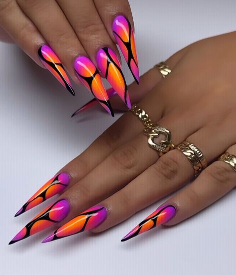 www.instagram.com/thenailsuitellc Gel X Summer Nails, Summer Nails Neon, Airbrush Nail Art, Nails Xmas, Neon Nail Art, Nails Neon, Unghie Nail Art, Stunning Nails, Tropical Nails