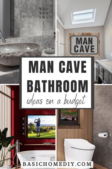 Man Cave Bathroom Ideas on a Budget Man’s Bathroom Ideas, Mans Bathroom Decor Ideas, Men’s Bathroom Decor, Mancave Bathroom Ideas, Manly Bathroom Ideas, Mens Bathroom Ideas Decor, Men’s Bathroom Ideas, Male Bathroom Ideas Decor, Man Bathroom Ideas