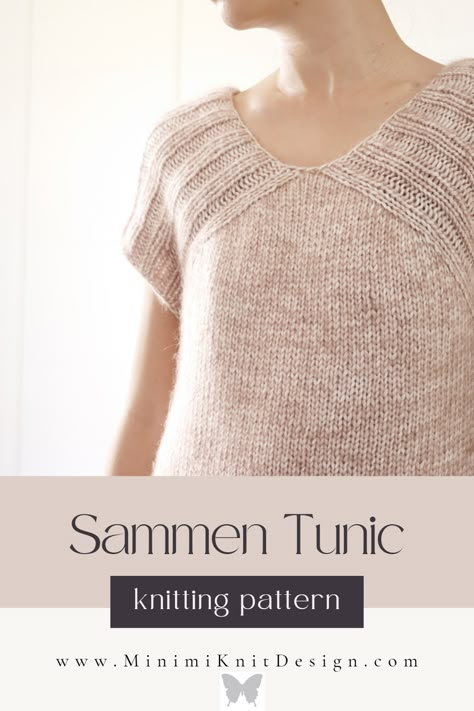 Knitted Tunic Pattern, Knitted Tunic Pattern Free For Women, Tunic Patterns For Women, Knit Tunic Pattern, Knit Fashion Pattern, Diy Macrame Projects, Knit Stitches For Beginners, Tunic Knitting Patterns, Pink Poncho