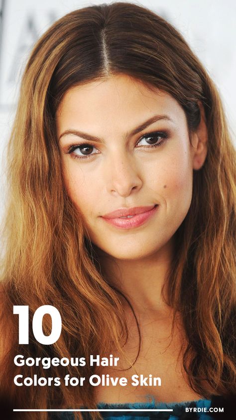 The best hair colors for olive skin Brown Hair Olive Skin, Olive Skin Tone Hair Color, Olive Skin Hair, Olive Skin Blonde Hair, Eva Mendes Hair, Pale Olive Skin, Hair Color For Tan Skin, Light Olive Skin, Medium Olive Skin