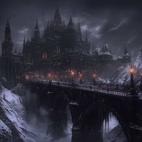 Evil Castle Aesthetic, Gothic Palace Aesthetic, Dark Gothic Castle Aesthetic, Night Castle Aesthetic, Fantasy Gothic Castle, Night Fantasy Aesthetic, Dark Realm Aesthetic, Gothic Town Aesthetic, Dark Fantasy Kingdom Aesthetic