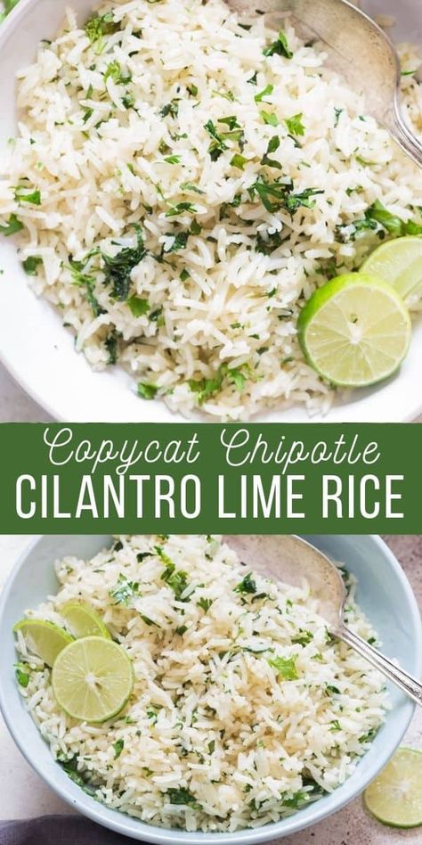 Chipotle Cilantro Lime Rice, Cilantro Lime Rice Recipe, Lime Rice Recipes, Recipe Copycat, Copycat Chipotle, Lime Recipes, Lime Rice, Cilantro Lime Rice, Munnar