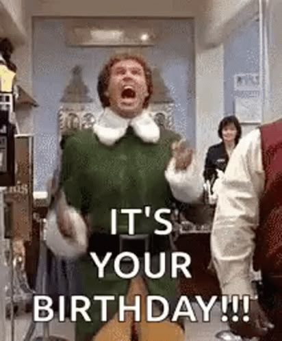 Holiday Classics Elf GIF - HolidayClassics Elf Christmas - Discover & Share GIFs Christmas Eve Birthday Wishes, Happy Birthday Funny For Her, Happy Birthday Wishes Funny, Christmas Birthday Wishes, Elf Gif, Happy Birthday Humorous, Happy Birthday Fireworks, Birthday Elf, Your Birthday