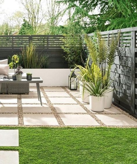 42 Paver Patio Ideas With Pros And Cons - DigsDigs Outdoor Paving, Patio Garden Design, Backyard Remodel, Modern Backyard, Outdoor Gardens Design, Backyard Inspo, Backyard Garden Design, Paver Patio, Backyard Makeover