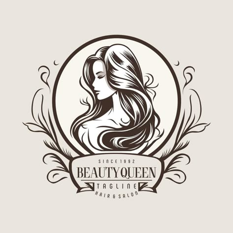 Logos For Beauty Salon, Logo Design For Beauty Salon, Logo For Cosmetic Brand, Beauty Salon Design Logo, Hair Beauty Logo Design, Women Logo Design Ideas, Beauty Business Logo Ideas, Cosmetic Logo Design Branding, Organic Cosmetics Logo