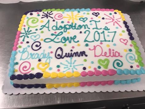 Adoption Cake, Brady Quinn, Sheet Cake Designs, Sheet Cake, Shower Cakes, Baby Shower Cakes, Kid Stuff, Cake Designs, Adoption