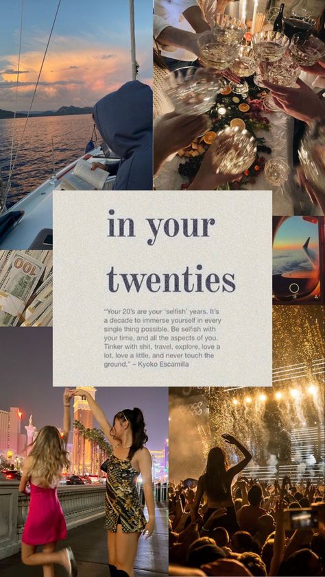 #visionboard #inspiration #girlsnightout #aesthetic 2025 Goals Inspiration, Vision Board For Your 20s, Late Twenties Aesthetic, Living In Your 20s Aesthetic, Early Adulthood Aesthetic, Mid Twenties Aesthetic, 20 Year Old Vision Board, 20s Vision Board, Early Twenties Aesthetic