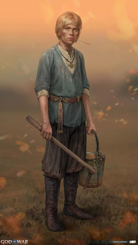 ArtStation - Skjoldr Medieval Peasant Art, Peasant Fantasy Art, Peasant Character Design, Dnd Peasant, Fantasy Peasant, Joan Of Arc Statue, Art Of God, Jack The Giant Slayer, Peasant Art