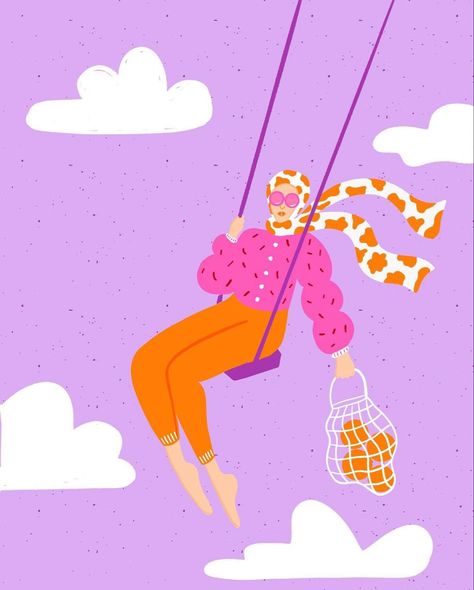 Adventure & Travel Break Time Illustration, Bad Habits Illustration, Working Out Illustration, Mindfulness Design, Break Illustration, Jumping Illustration, Swing Illustration, Explore Illustration, Weekend Illustration