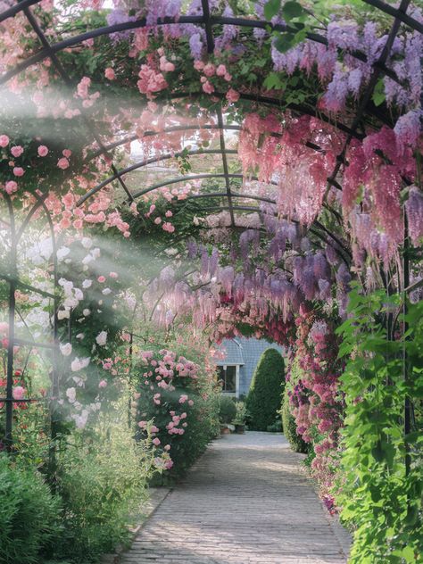 Transform your garden walkway into a dreamy retreat! 🌸✨ Imagine a path of blooming flowers and lush greenery.  What's your ideal garden feature? Share below! 💚 #GardenBliss . #homeandgarden #betterhomesandgardens #homegardening #homesandgardens #homegarden #gardenhome #gardeningathome #flowers #plants #beautifulflowers Floral Arches, Garden Pathways, Exquisite Gardens, Elegant Garden, Garden Walkway, Plant Ideas, Garden Pathway, Floral Inspiration, Beautiful Flower Arrangements